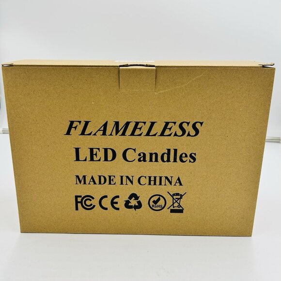 Set of 9 Flickering Pillar LED Flameless Candles Battery Operated with Remote - Picture 6 of 6